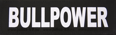 Julius k9 labels voor power-harnas/tuig bullpower