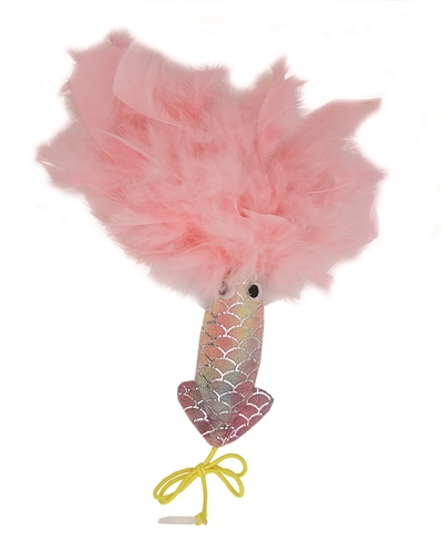 Happy pet mermaid inktvis met veren roze