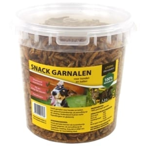 Gedroogde snack garnalen voor hond en kat