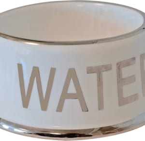 Drinkbak hond water wit/zilver